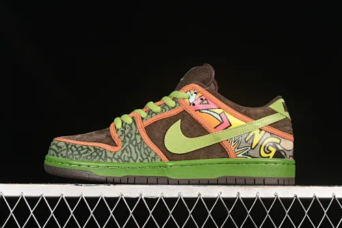All Categories Nk SB Dunk Series Nk SB Dunk Low Low-top sneakers Pure original Nk Dunk SB Low "De La Soul" joint model Baroque brown SB low-top casual sneakers 789841-332